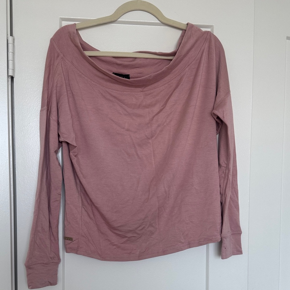 Alala Dusty Rose Off-Shoulder Long Sleeve Top
